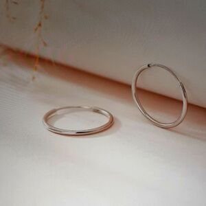 New Sterling Silver Hoop Earrings SWEETV 925 New In Box